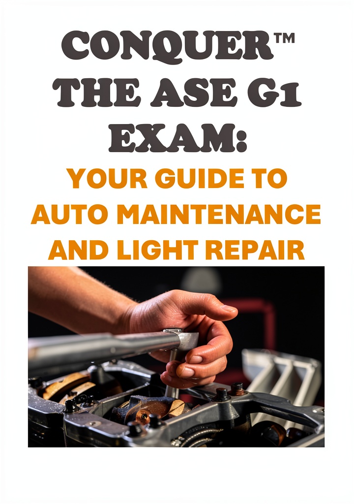 Installing Automotive Exams Guide for Vocational Tests - Kindle Edition on a wooden desk
